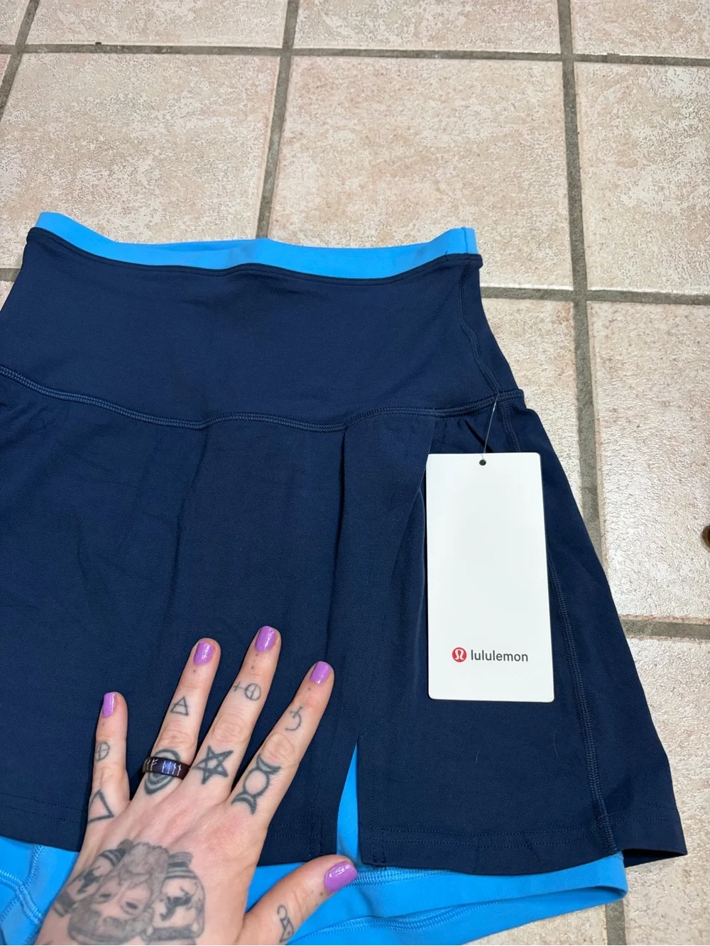 NWT Lululemon Align Super High-Rise Side-Slit Skirt *Trim Club Blue/Ocean Wave 4
